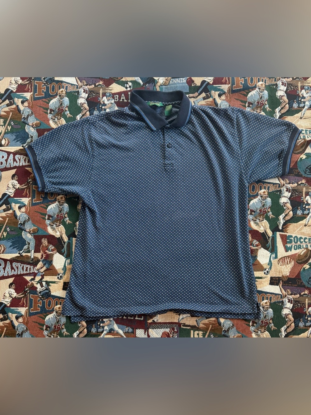 Vintage 90s Men’s Northwest Territory Navy Blue Polo Shirt